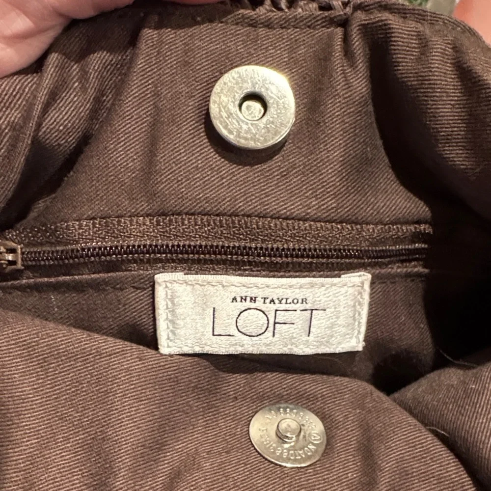 LOFT Dark Brown Handcrafted hand Bag